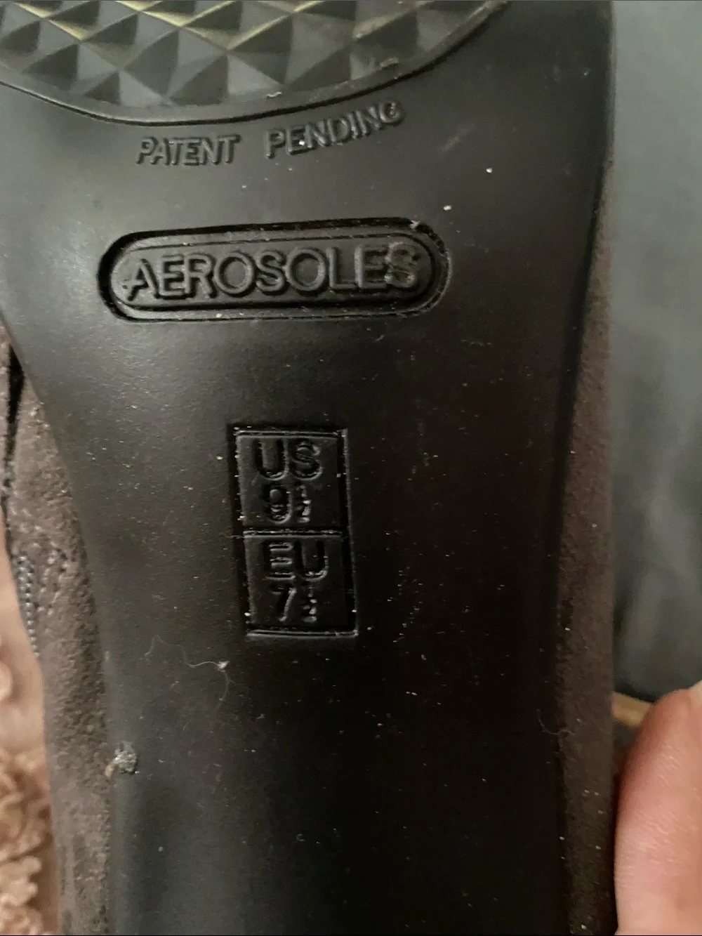 AEROSOLES Dark Brown Suede Ankle Booties